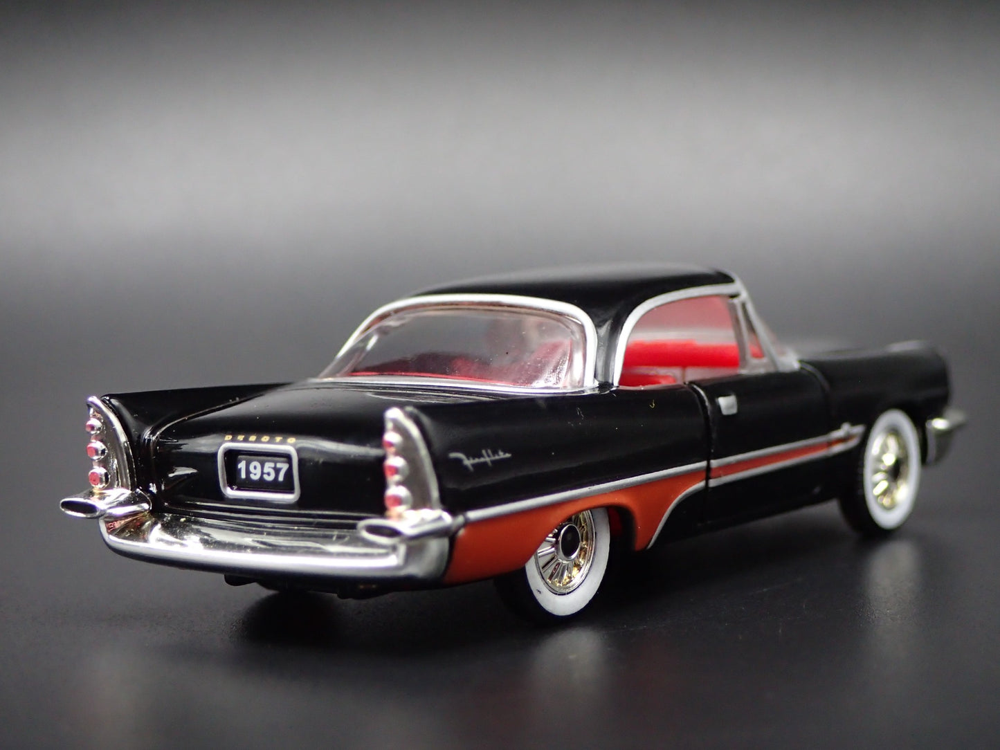 1957 57 DESOTO FIREFLITE BLACK 1:64 SCALE COLLECTIBLE DIORAMA DIECAST MODEL CAR