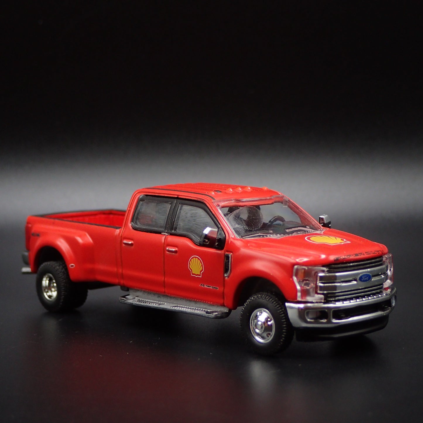 2019 FORD F350 LARIAT DUALLY TRUCK HITCH SHELL OIL  1:64 SCALE DIECAST MODEL CAR