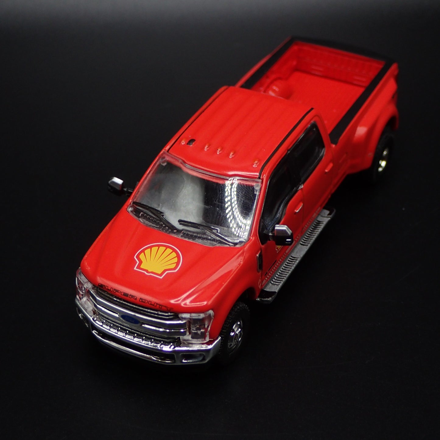 2019 FORD F350 LARIAT DUALLY TRUCK HITCH SHELL OIL  1:64 SCALE DIECAST MODEL CAR