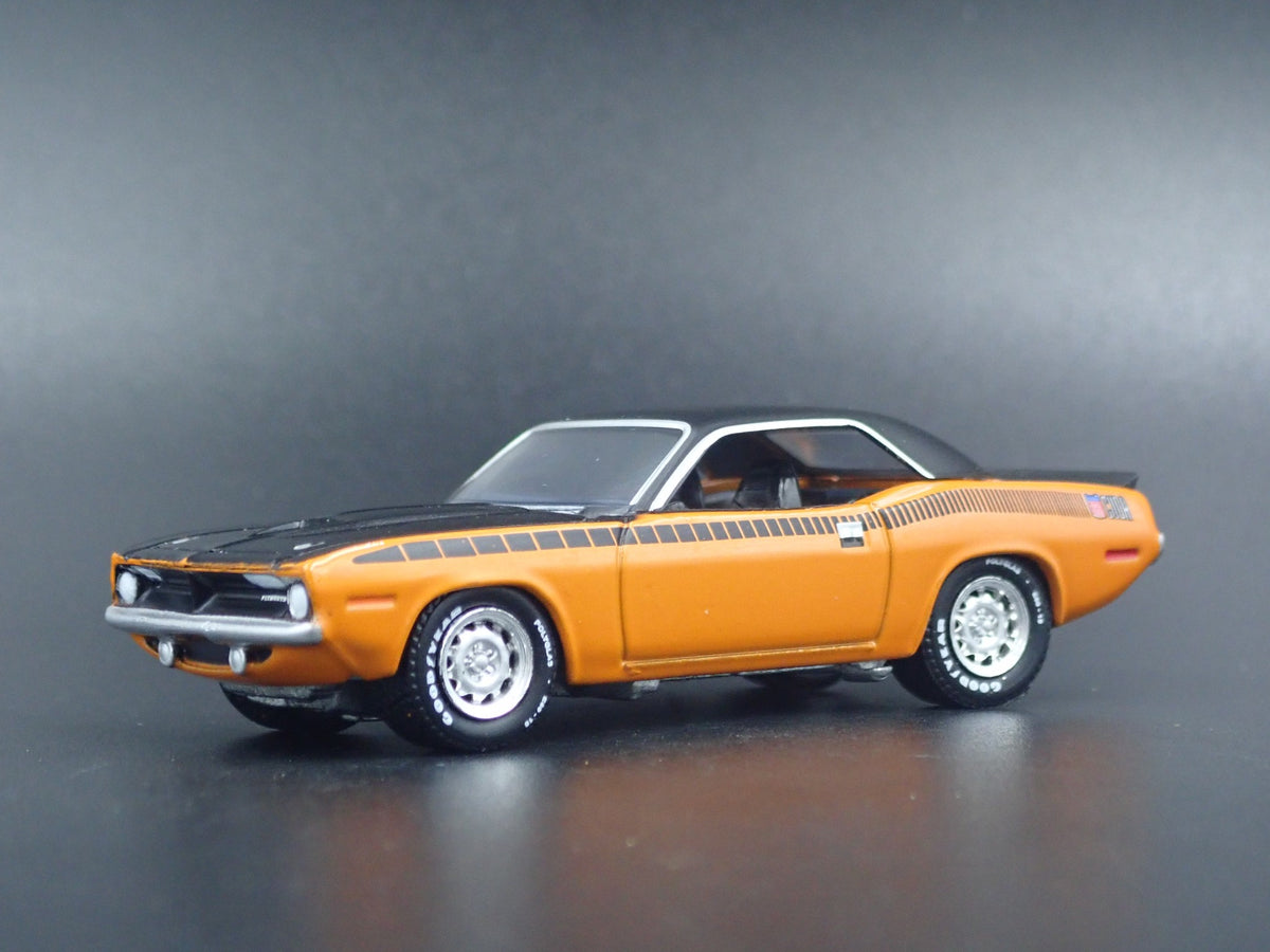 1970 70 PLYMOUTH AAR CUDA RARE 1:64 SCALE COLLECTIBLE DIORAMA DIECAST MODEL CAR-Burning Rubber Toy Company