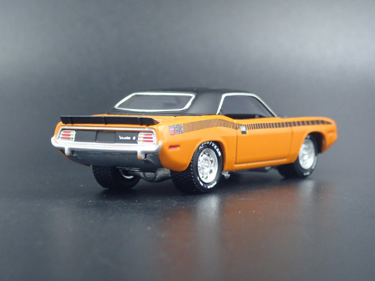 1970 70 PLYMOUTH AAR CUDA RARE 1:64 SCALE COLLECTIBLE DIORAMA DIECAST MODEL CAR-Burning Rubber Toy Company
