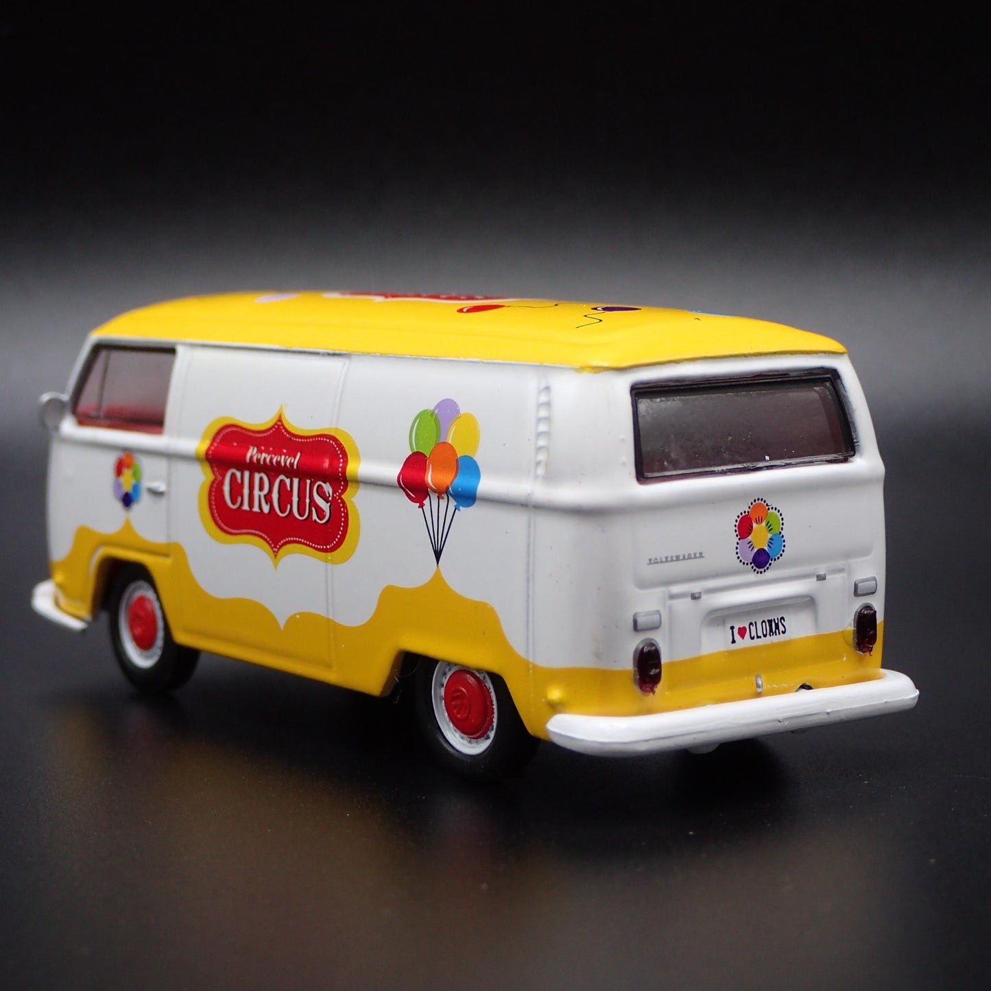1967-1979 VW VOLKSWAGEN TYPE 2 T2 PANEL VAN CIRCUS 1/64 SCALE DIECAST MODEL CAR