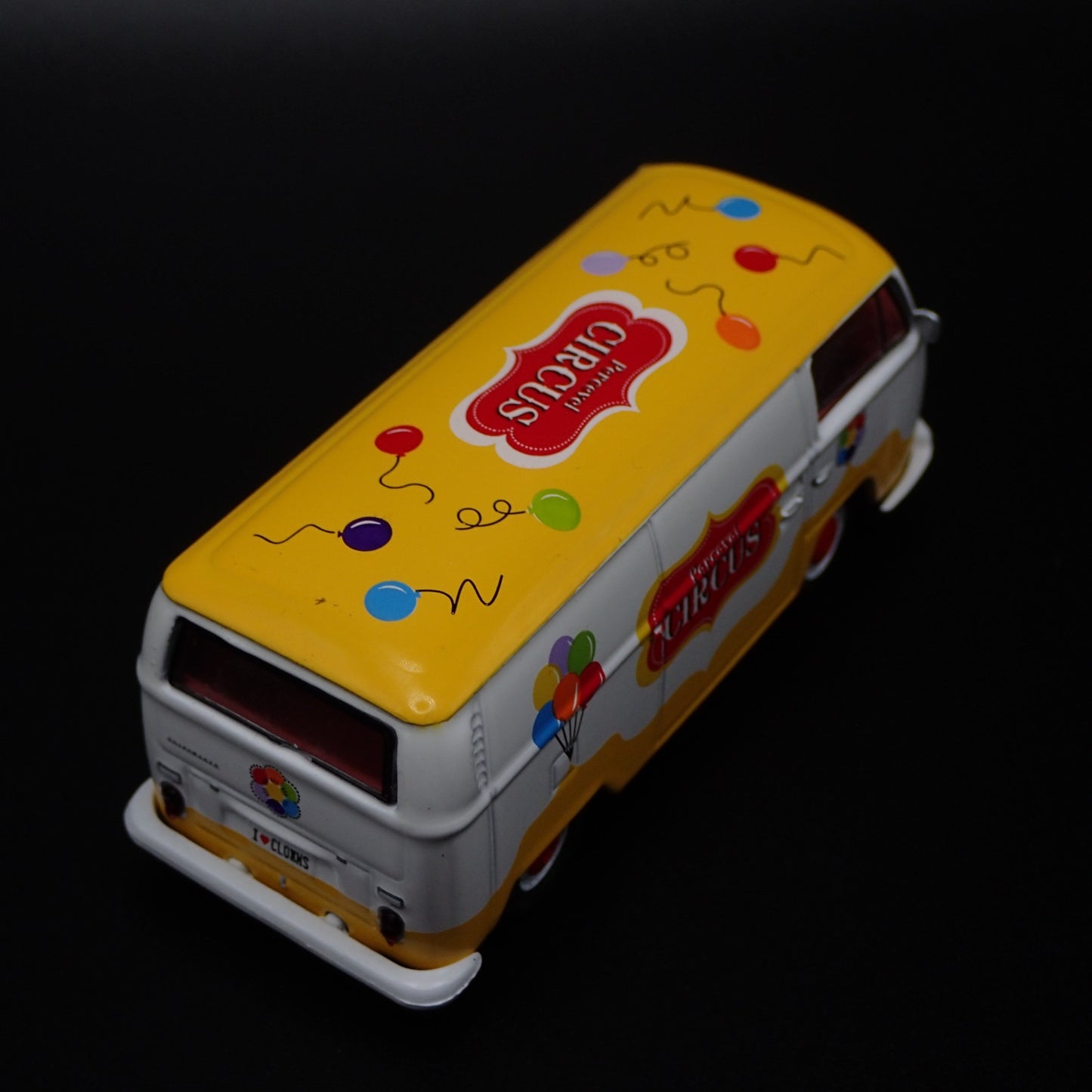 1967-1979 VW VOLKSWAGEN TYPE 2 T2 PANEL VAN CIRCUS 1/64 SCALE DIECAST MODEL CAR