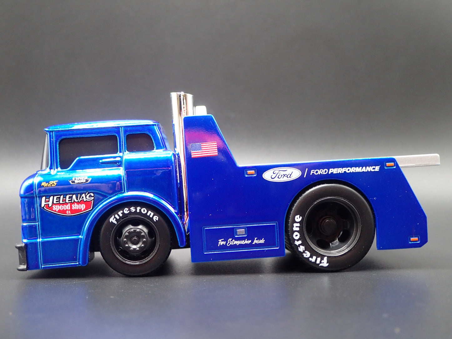 1966 66 FORD C600 FLATBED CAR HAULER BLUE 1:64 SCALE DIORAMA DIECAST MODEL CAR