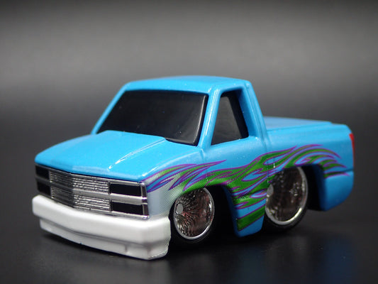 1990 90 CHEVY CHEVROLET 454 PICKUP TRUCK TUNED TEAL 1/64 SCALE DIECAST MODEL CAR