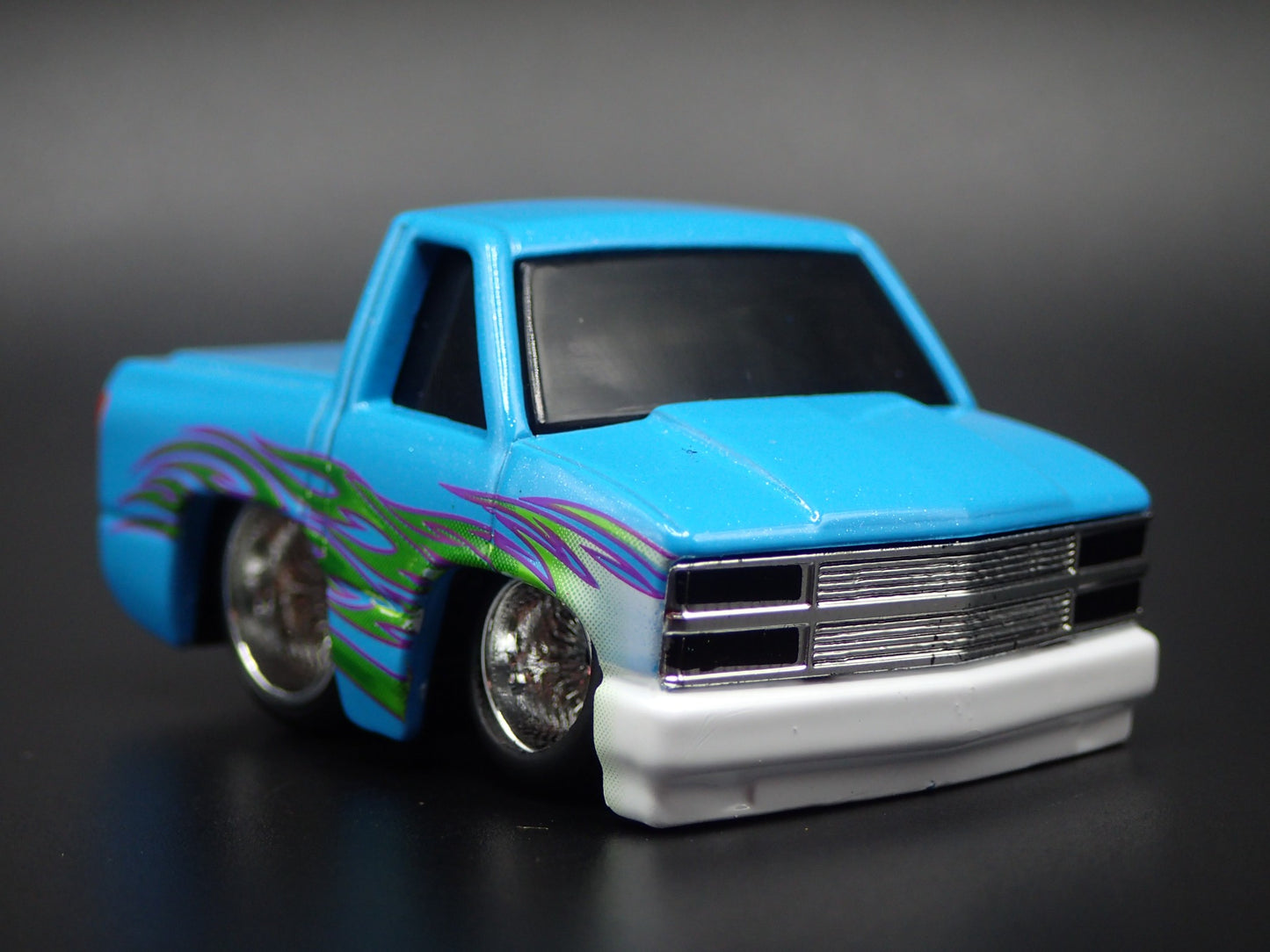 1990 90 CHEVY CHEVROLET 454 PICKUP TRUCK TUNED TEAL 1/64 SCALE DIECAST MODEL CAR