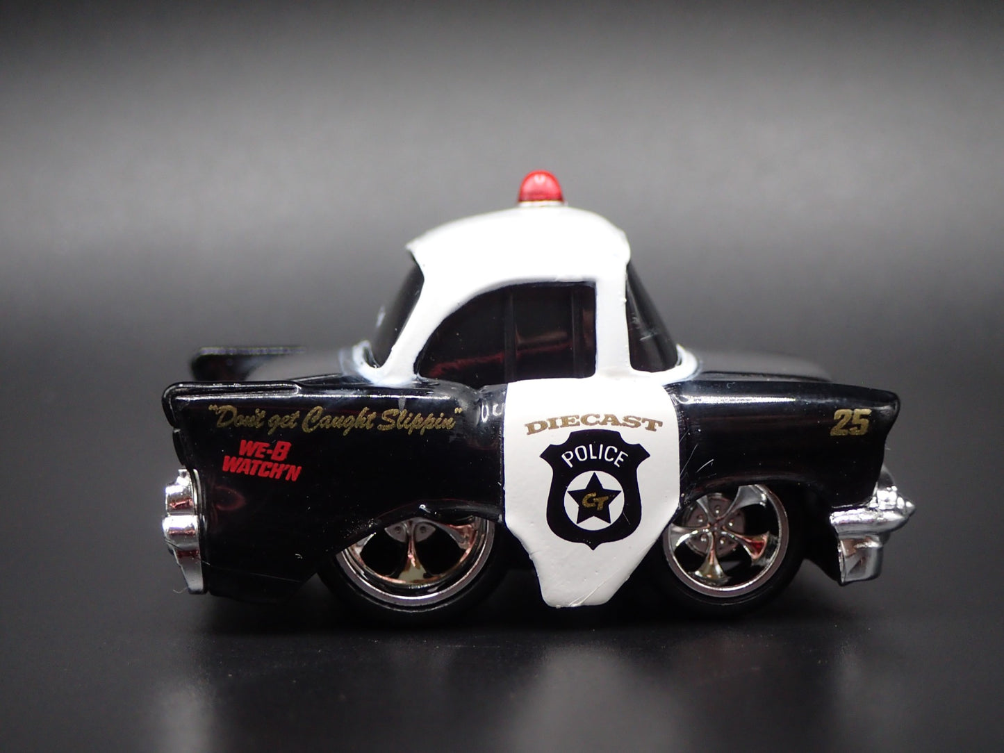 1957 57 CHEVY CHEVROLET BEL AIR TUNED POLICE 1:64 SCALE DIECAST MODEL CAR.