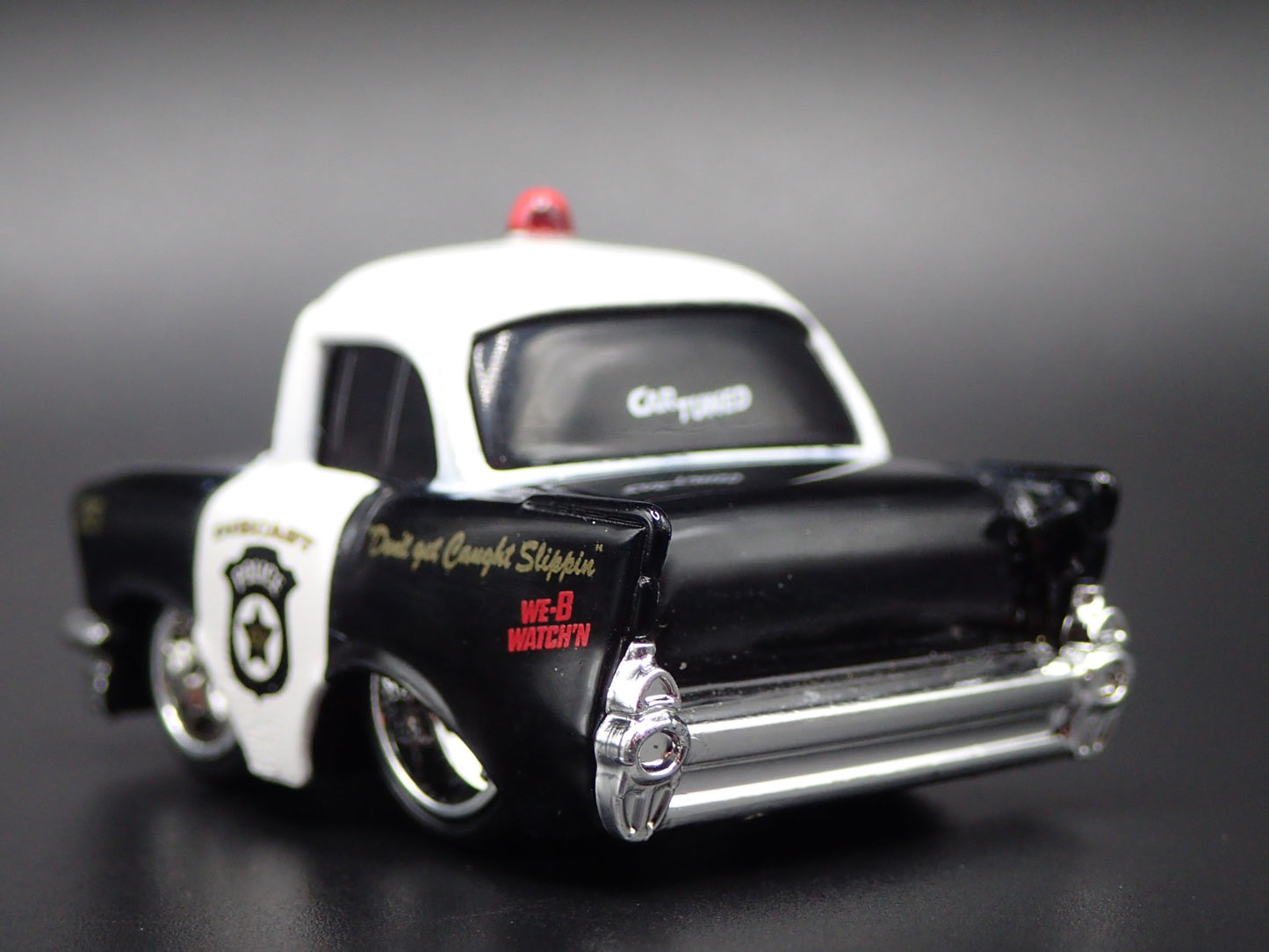 1957 57 CHEVY CHEVROLET BEL AIR TUNED POLICE 1:64 SCALE DIECAST MODEL CAR.