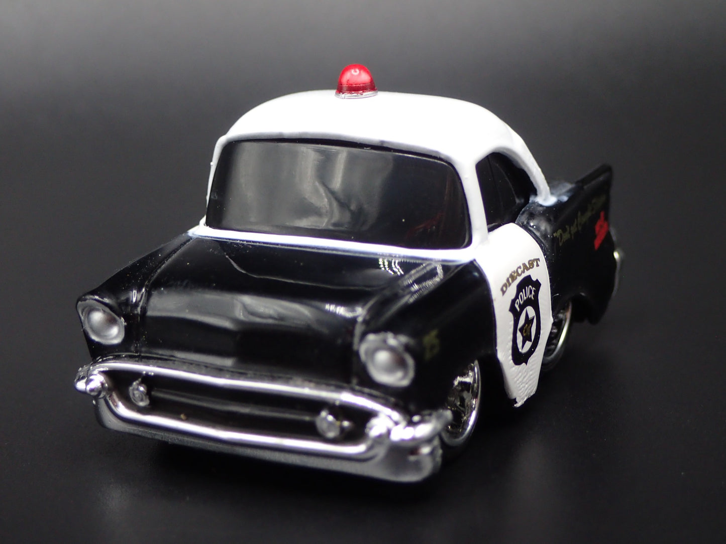 1957 57 CHEVY CHEVROLET BEL AIR TUNED POLICE 1:64 SCALE DIECAST MODEL CAR.