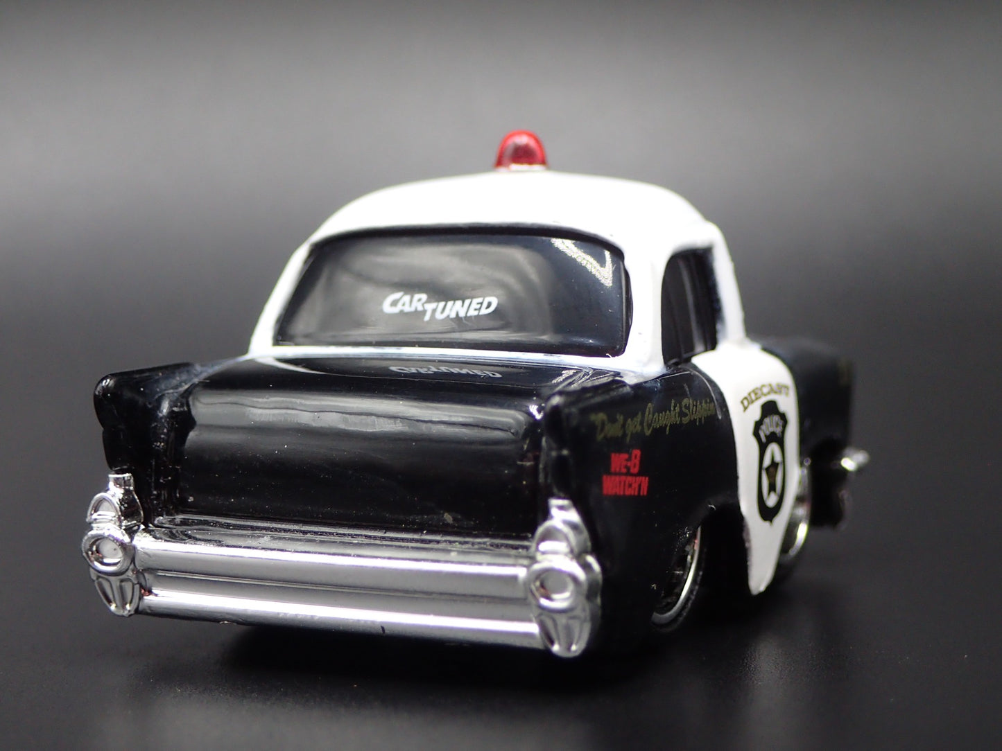 1957 57 CHEVY CHEVROLET BEL AIR TUNED POLICE 1:64 SCALE DIECAST MODEL CAR.