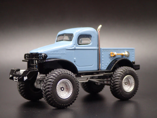 1941 DODGE MILITARY 4x4 1/2 TON TRUCK BLUE 1/64 SCALE DIORAMA DIECAST MODEL CAR