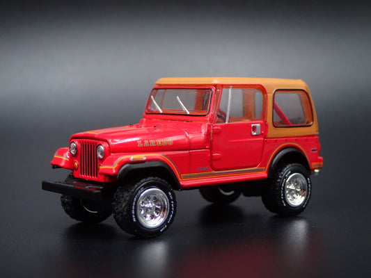 1976-1986 JEEP CJ7 WRANGLER LAREDO RED 1/64 SCALE COLLECTIBLE DIECAST MODEL CAR