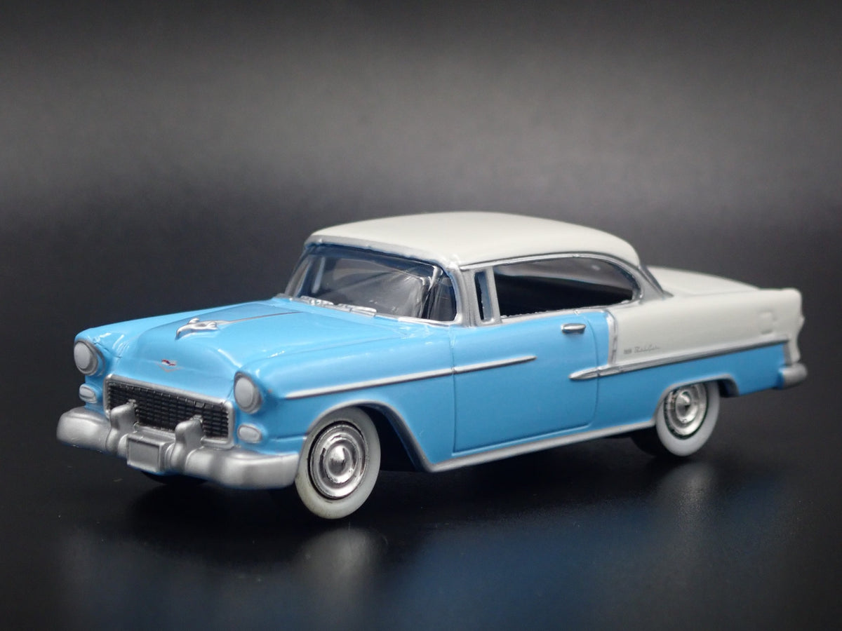 1955 55 CHEVY CHEVROLET BEL AIR RARE 1:64 SCALE DIORAMA DIECAST MODEL CAR