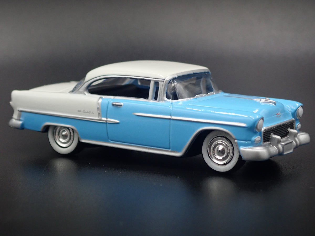 1955 55 CHEVY CHEVROLET BEL AIR RARE 1:64 SCALE DIORAMA DIECAST MODEL CAR