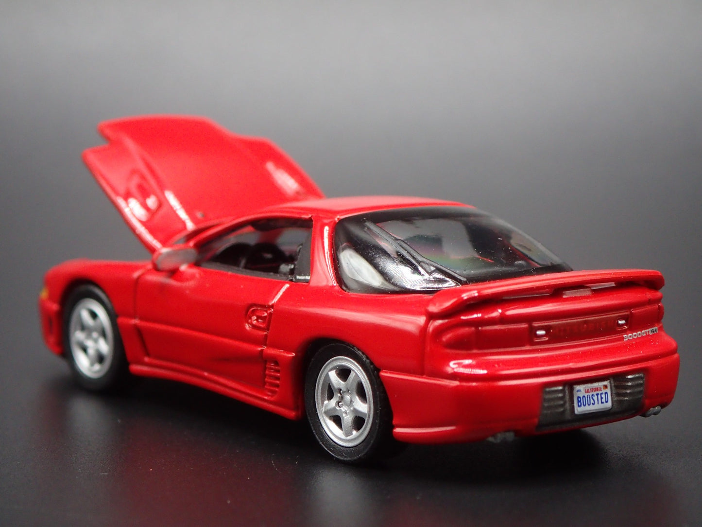 1990-2000 MITSUBISHI GTO 3000GT VR4 RED 1:64 SCALE DIORAMA DIECAST MODEL CAR