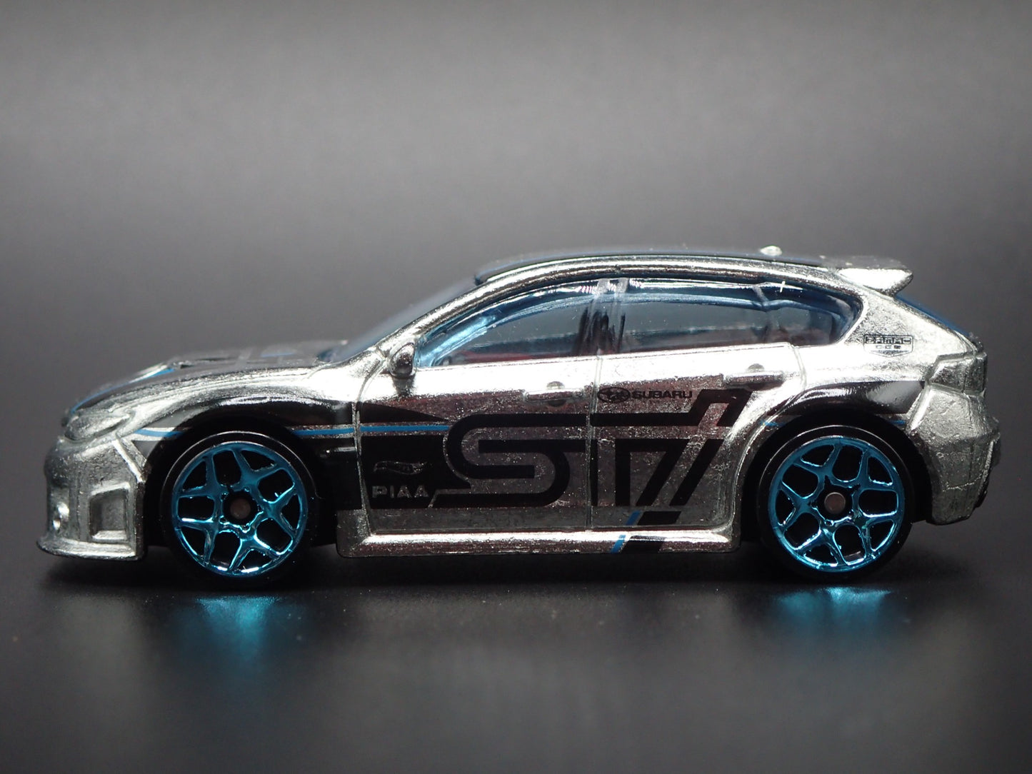 2007-2014 SUBARU WRX STI SILVER 1:64 SCALE COLLECTIBLE DIORAMA DIECAST MODEL CAR