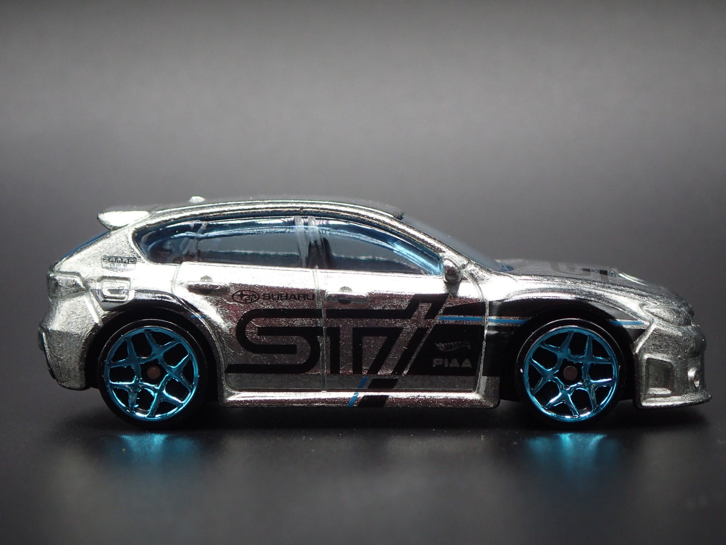 2007-2014 SUBARU WRX STI SILVER 1:64 SCALE COLLECTIBLE DIORAMA DIECAST MODEL CAR