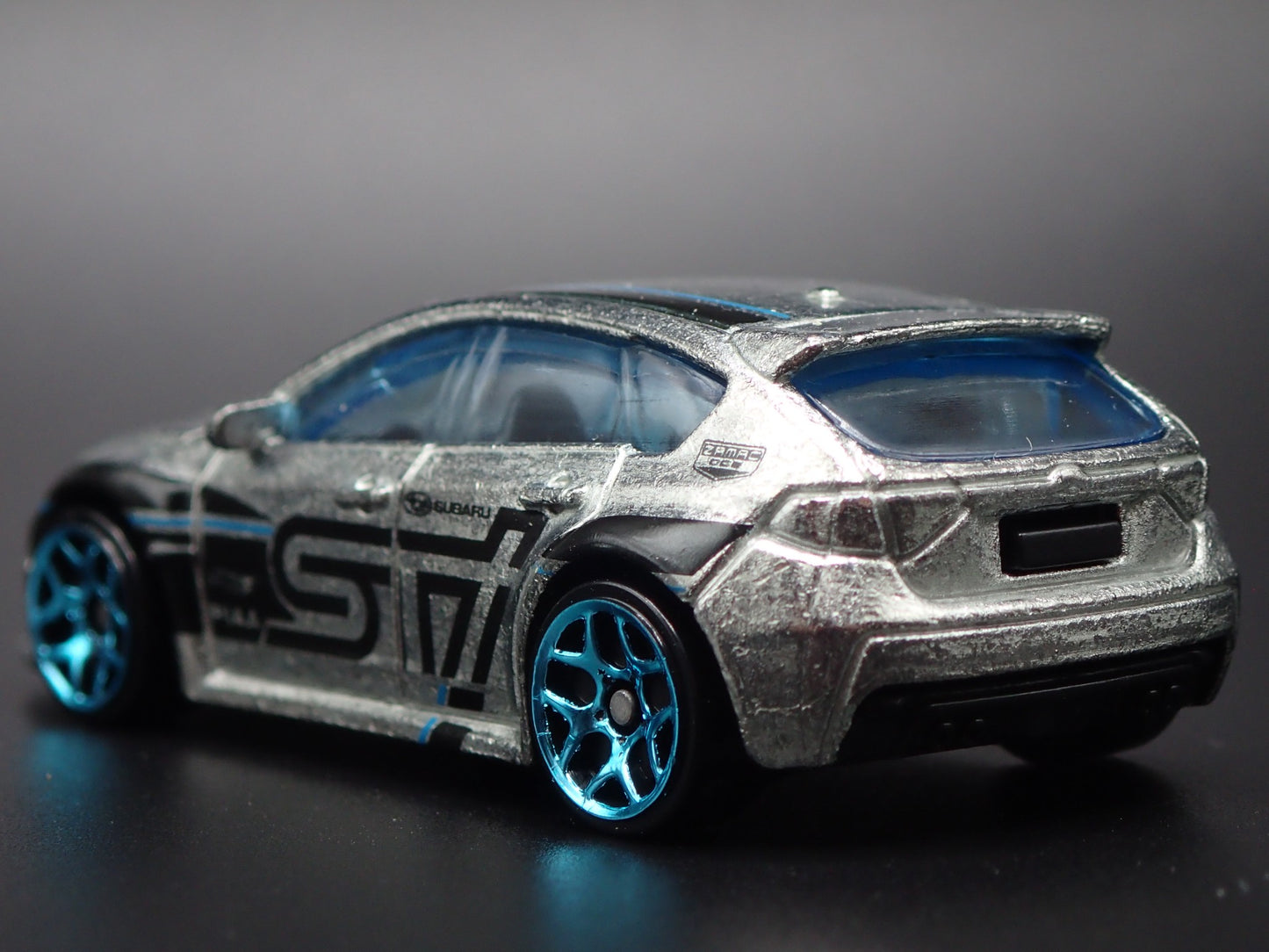 2007-2014 SUBARU WRX STI SILVER 1:64 SCALE COLLECTIBLE DIORAMA DIECAST MODEL CAR