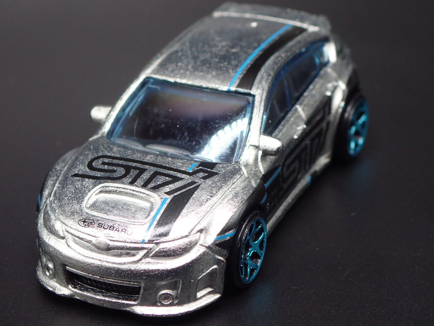 2007-2014 SUBARU WRX STI SILVER 1:64 SCALE COLLECTIBLE DIORAMA DIECAST MODEL CAR