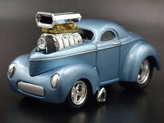 1941 WILLYS COUPE w/ BLOWER NHRA RARE 1:64 SCALE DIORAMA DIECAST MODEL CAR