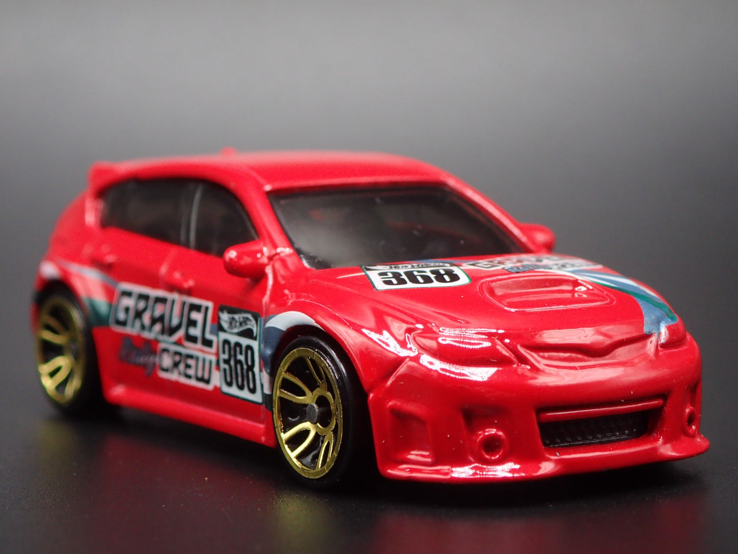 2007-2014 SUBARU WRX STI RED 1:64 SCALE COLLECTIBLE DIORAMA DIECAST MODEL CAR