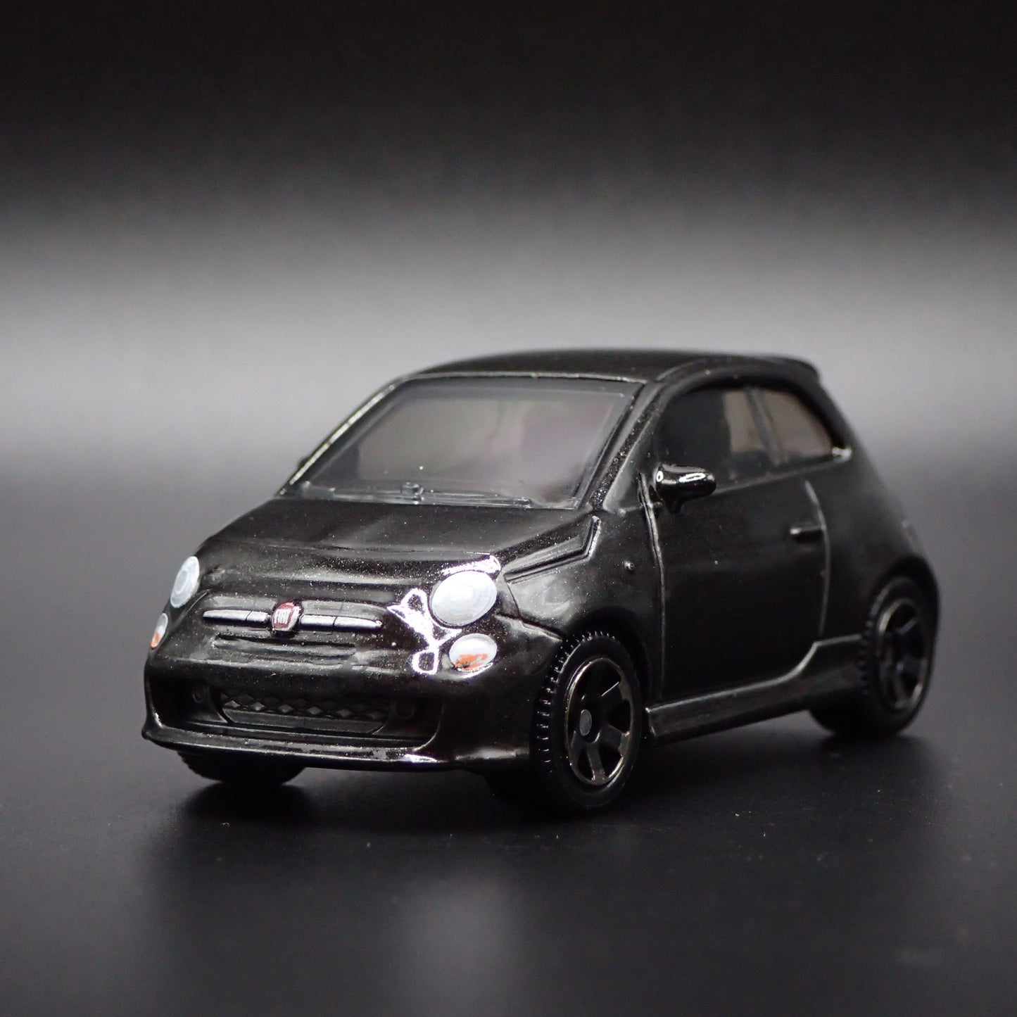 2007-2025 FIAT 500 TURBO BLACK 1/64 SCALE COLLECTIBLE DIORAMA DIECAST MODEL CAR