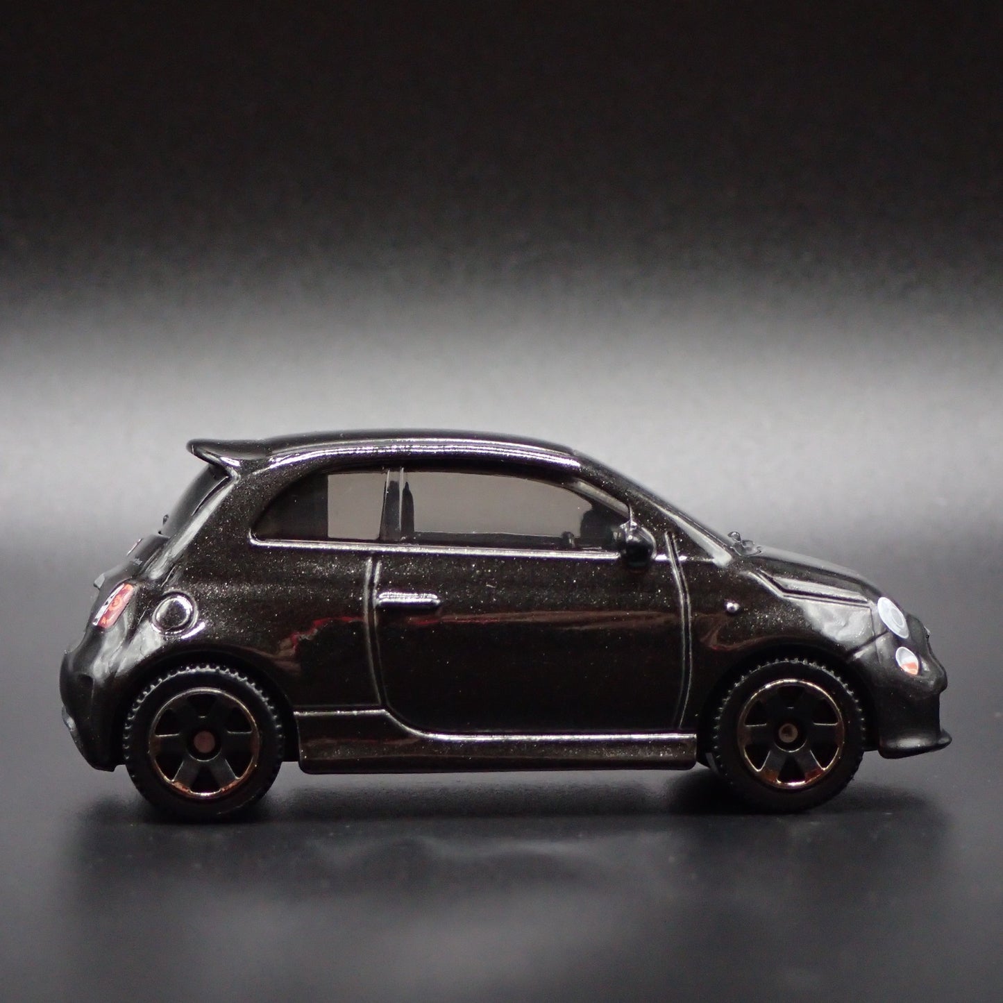 2007-2025 FIAT 500 TURBO BLACK 1/64 SCALE COLLECTIBLE DIORAMA DIECAST MODEL CAR