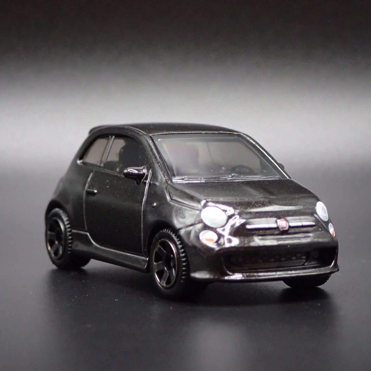2007-2025 FIAT 500 TURBO BLACK 1/64 SCALE COLLECTIBLE DIORAMA DIECAST MODEL CAR