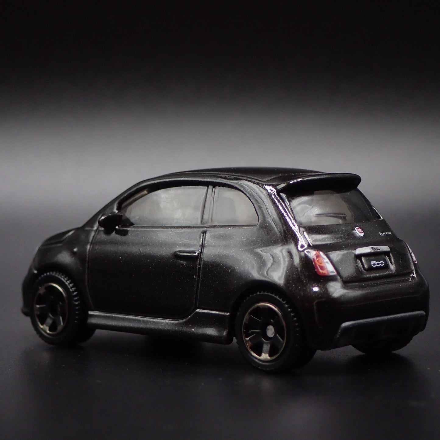 2007-2025 FIAT 500 TURBO BLACK 1/64 SCALE COLLECTIBLE DIORAMA DIECAST MODEL CAR