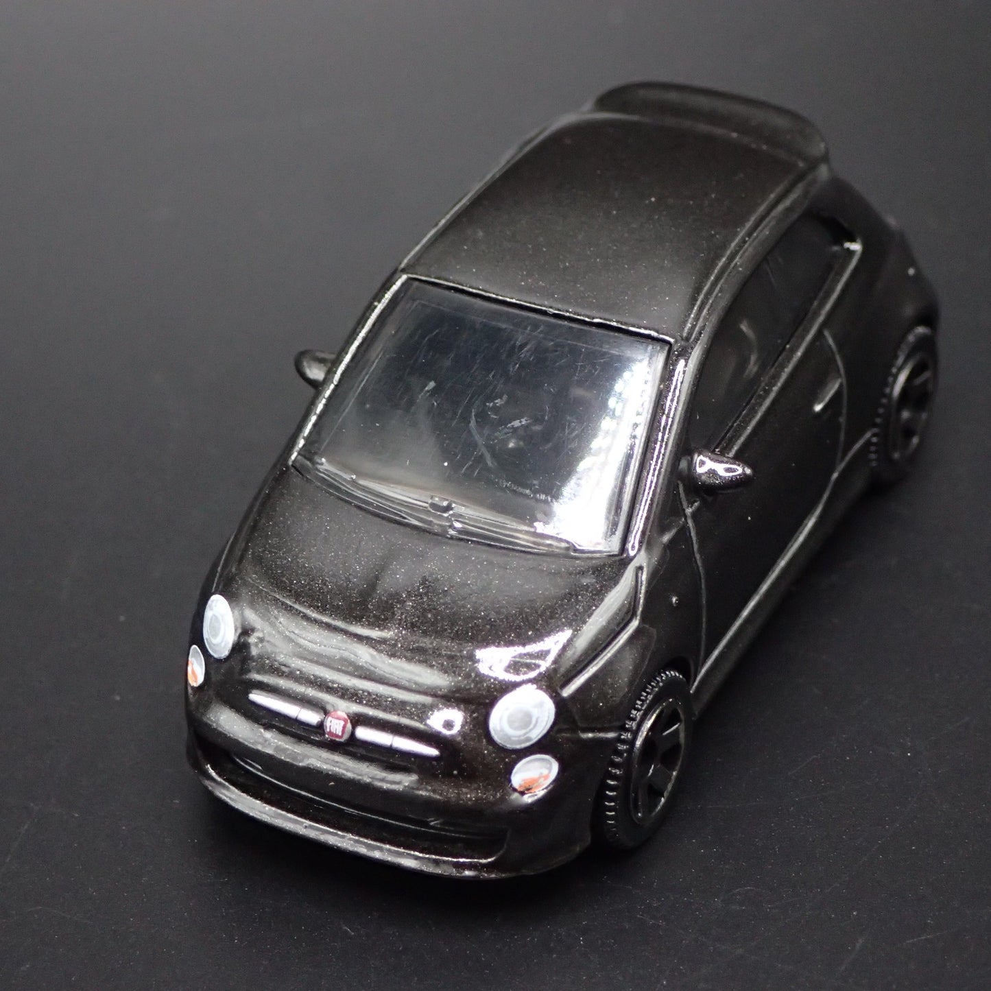 2007-2025 FIAT 500 TURBO BLACK 1/64 SCALE COLLECTIBLE DIORAMA DIECAST MODEL CAR