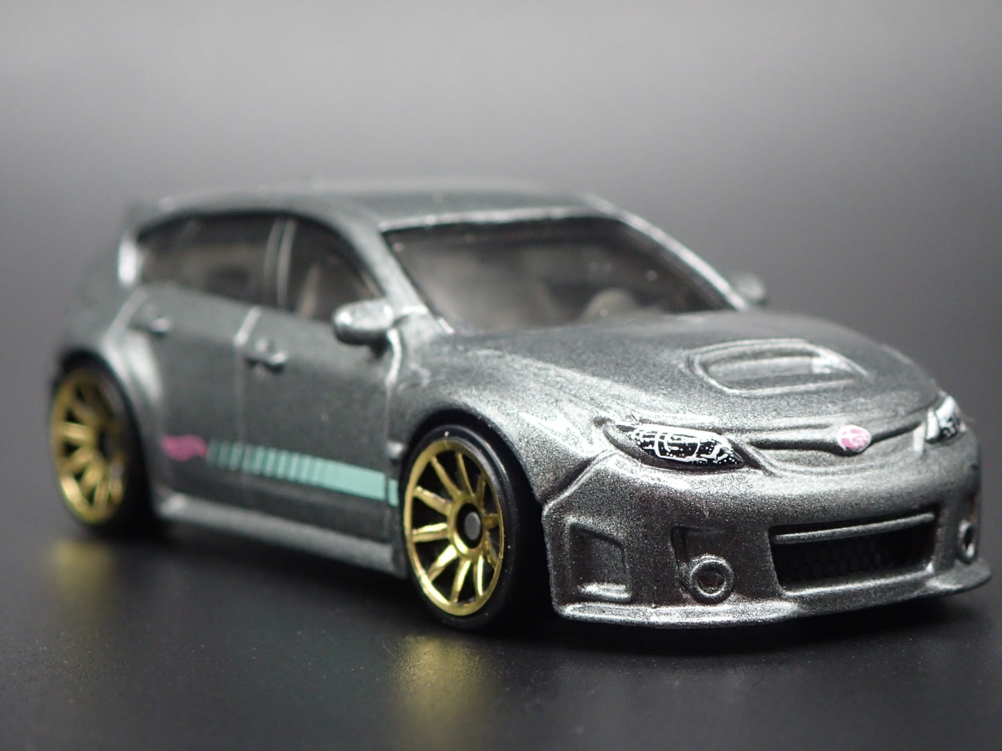 2007-2014 SUBARU WRX STI GRAY 1:64 SCALE COLLECTIBLE DIORAMA DIECAST MODEL CAR