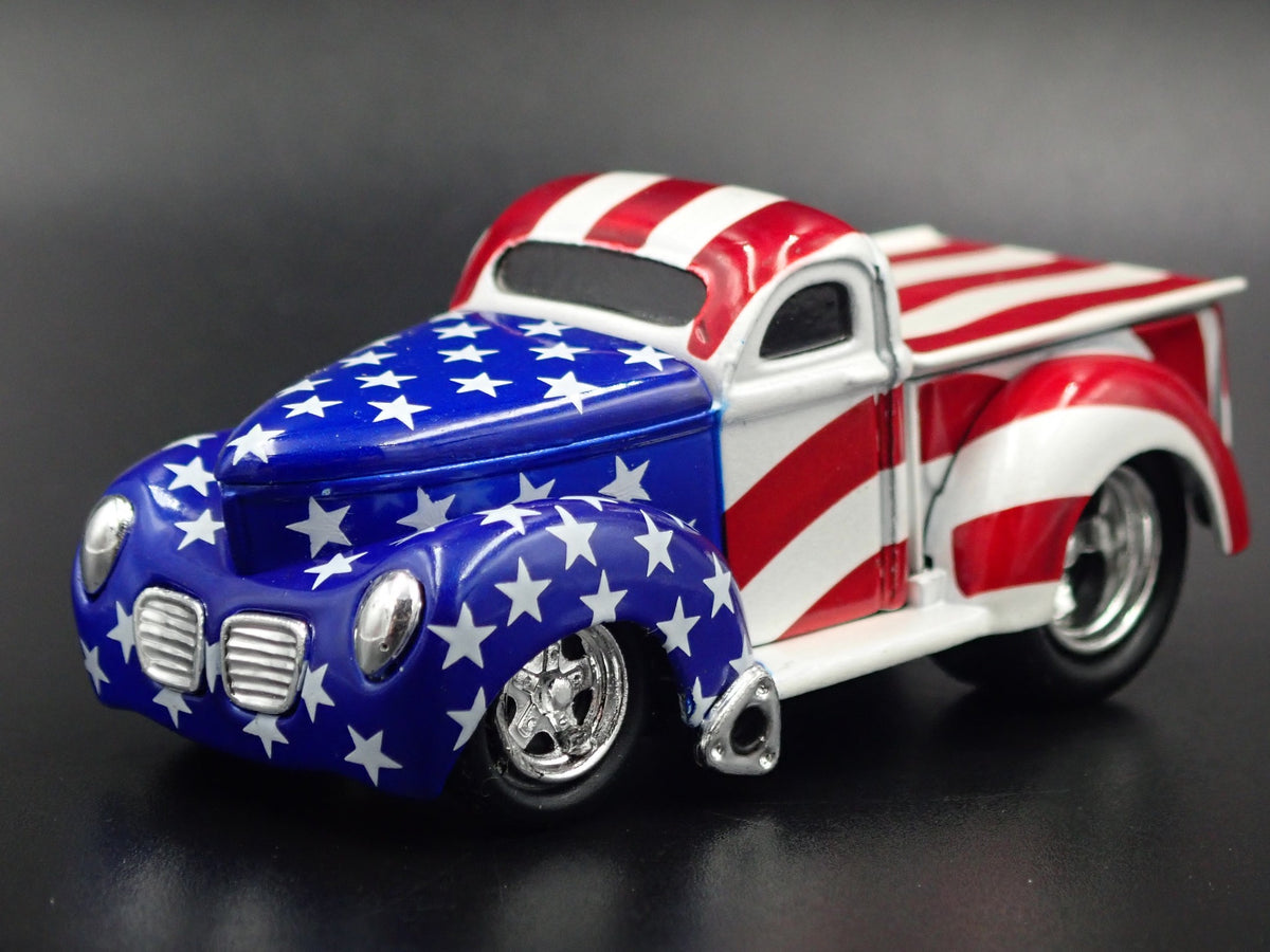1940 WILLYS GASSER PICKUP TRUCK USA 1:64 SCALE LIMITED DIORAMA DIECAST MODEL CAR-Burning Rubber Toy Company