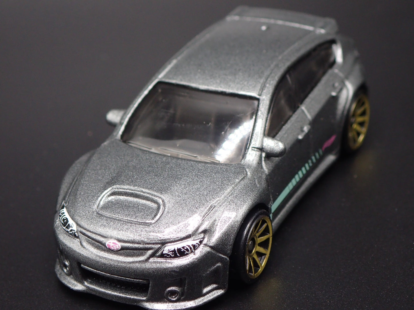 2007-2014 SUBARU WRX STI GRAY 1:64 SCALE COLLECTIBLE DIORAMA DIECAST MODEL CAR