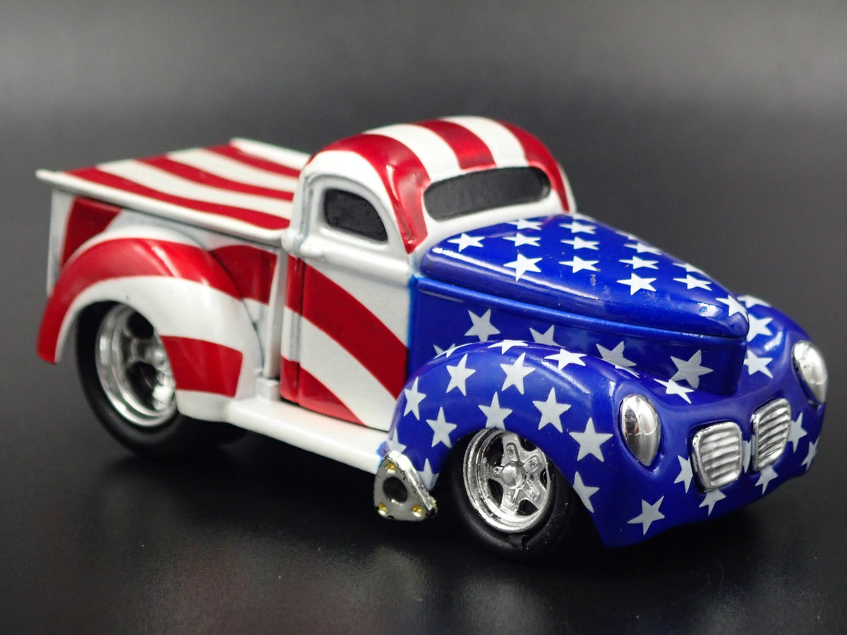 1940 WILLYS GASSER PICKUP TRUCK USA 1:64 SCALE LIMITED DIORAMA DIECAST MODEL CAR-Burning Rubber Toy Company
