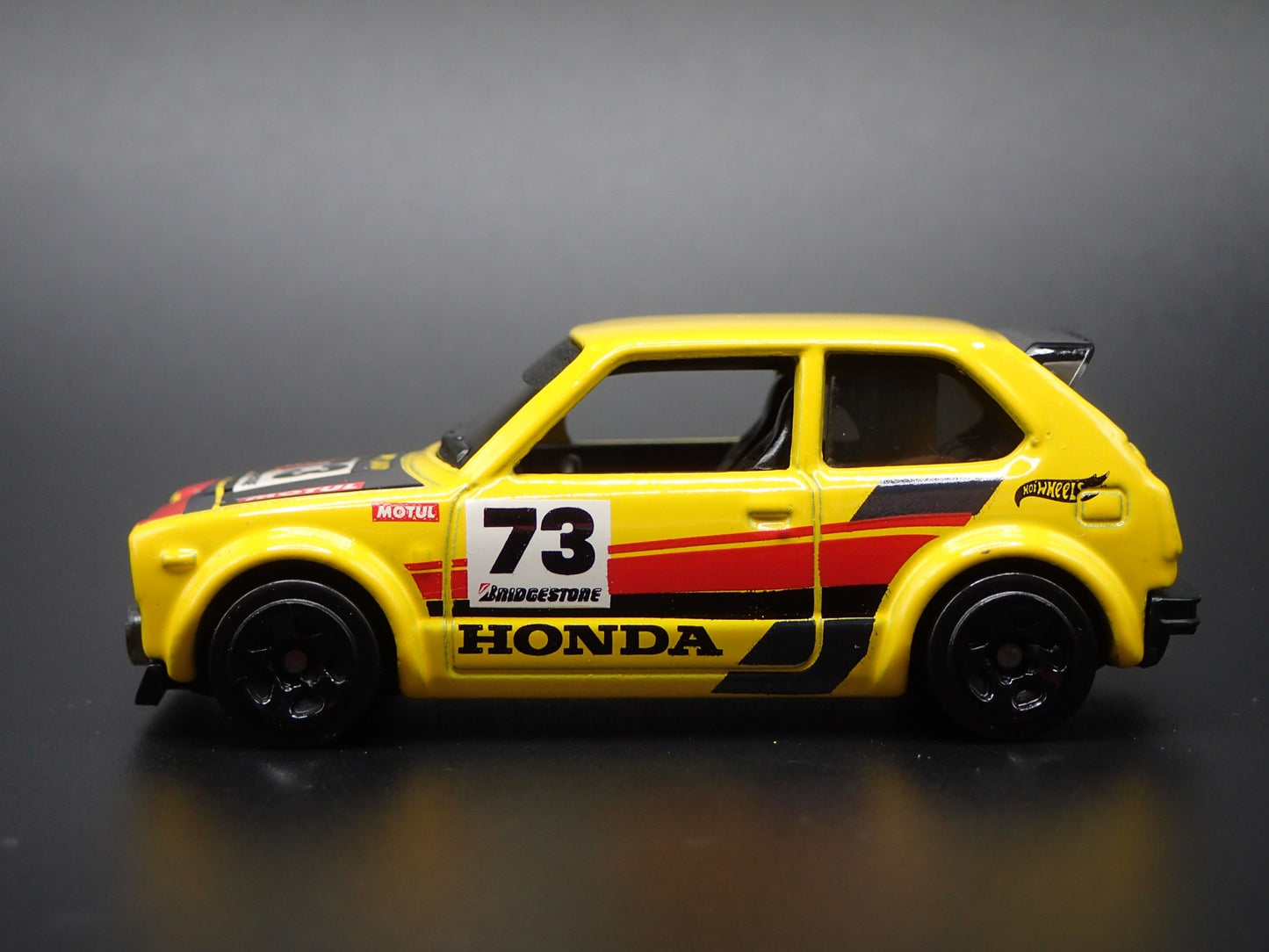 1973-1978 HONDA CIVIC CUSTOM YELLOW 1:64 SCALE COLLECTIBLE DIECAST MODEL CAR