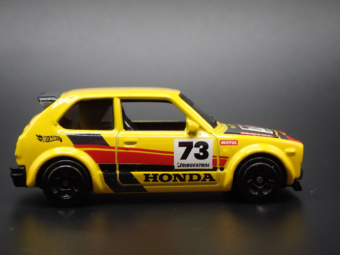 1973-1978 HONDA CIVIC CUSTOM YELLOW 1:64 SCALE COLLECTIBLE DIECAST MODEL CAR