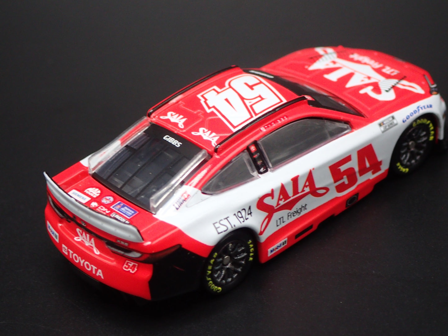 2025 TOYOTA CAMRY #54 TY GIBBS NASCAR SAIA FREIGHT 1:64 SCALE DIORAMA MODEL CAR