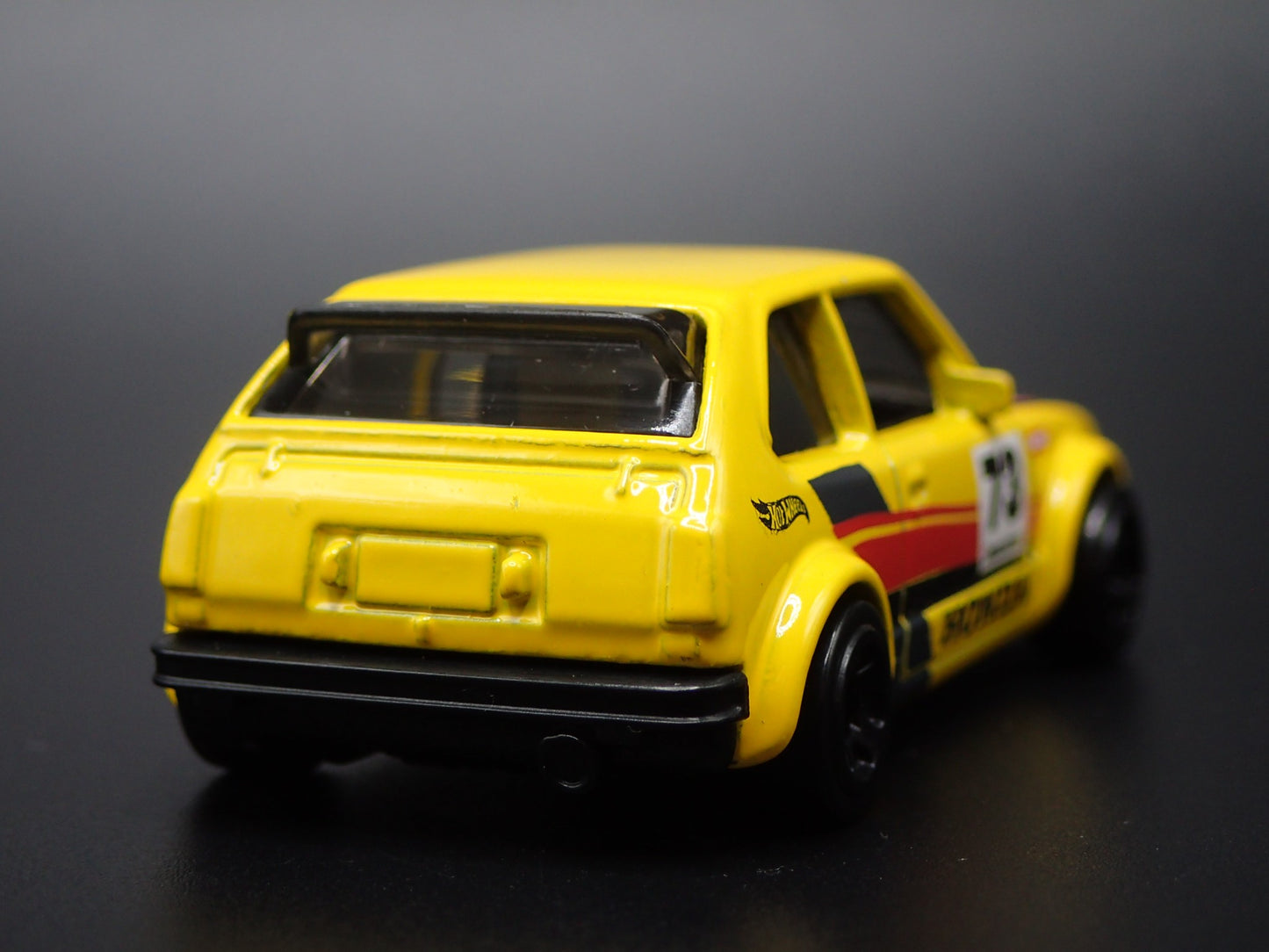1973-1978 HONDA CIVIC CUSTOM YELLOW 1:64 SCALE COLLECTIBLE DIECAST MODEL CAR