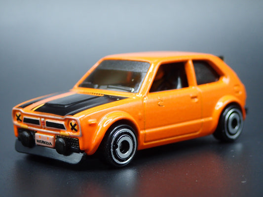 1973-1978 HONDA CIVIC CUSTOM ORANGE 1:64 SCALE COLLECTIBLE DIECAST MODEL CAR