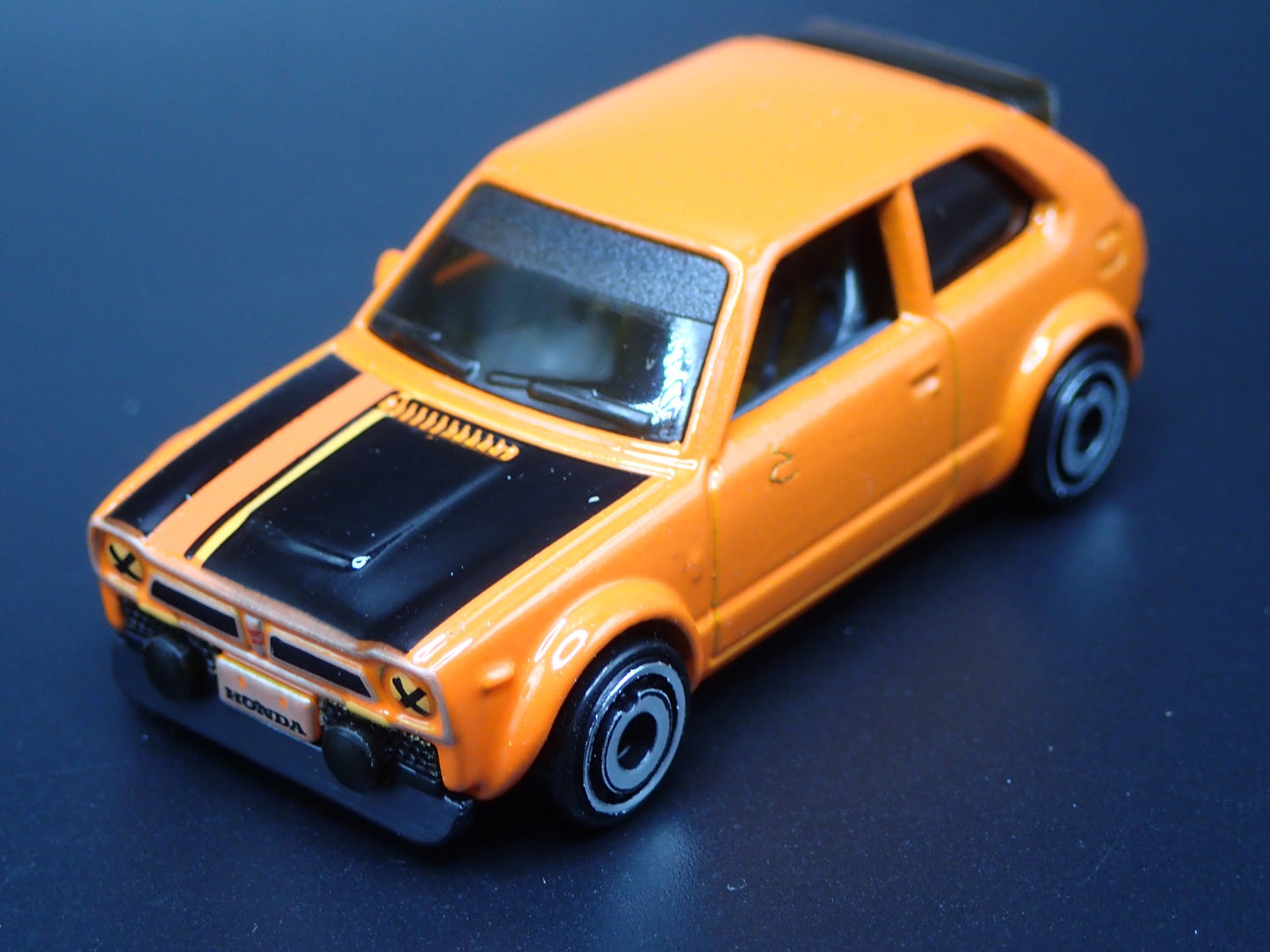 1973-1978 HONDA CIVIC CUSTOM ORANGE 1:64 SCALE COLLECTIBLE DIECAST MODEL CAR