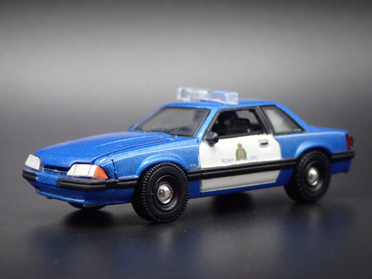 1991 91 FORD MUSTANG SSP ROYAL CANADIAN POLICE FOX BODY 1/64 DIECAST MODEL CAR