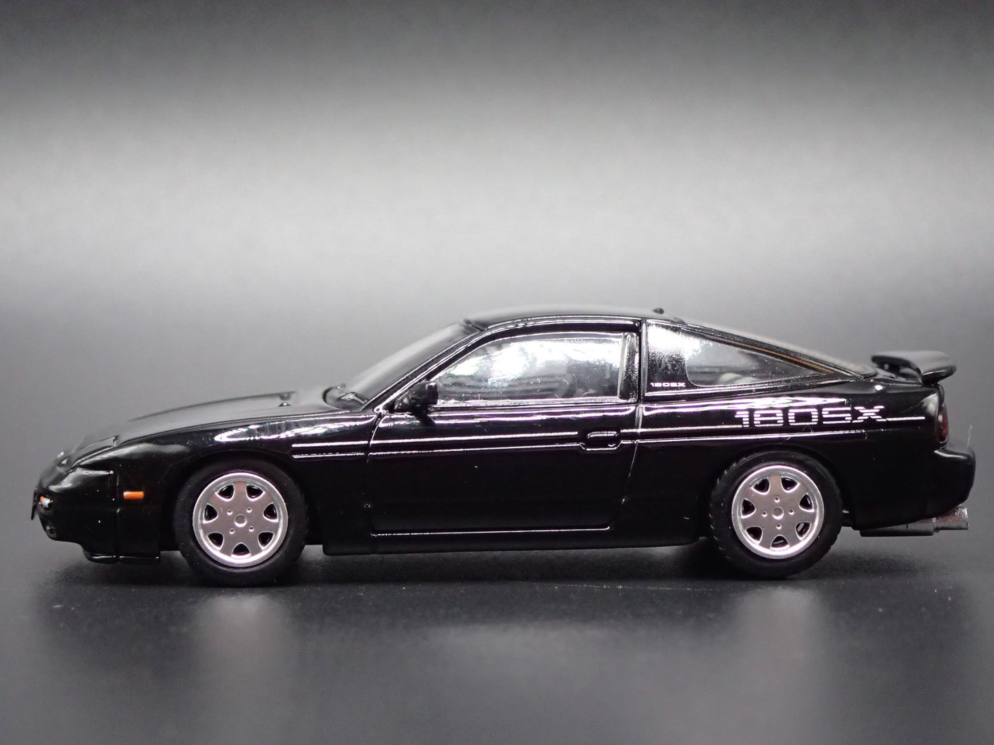 NISSAN 180SX BLACK 1:64 SCALE COLLECTIBLE DIORAMA DIECAST MODEL CAR