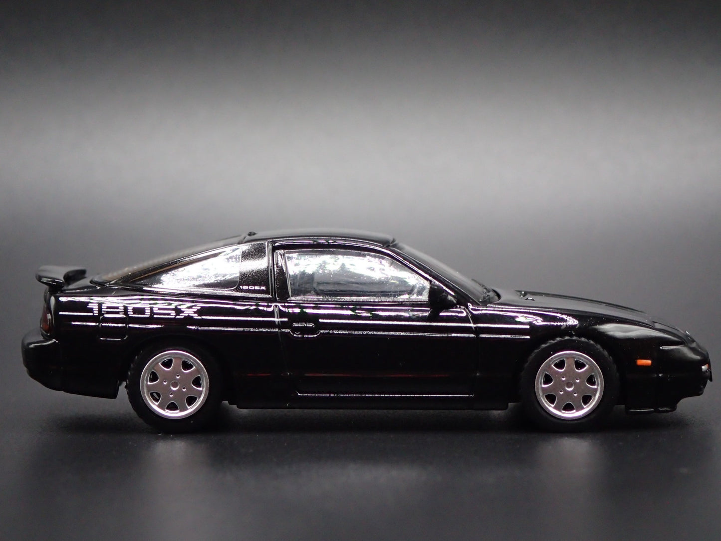 NISSAN 180SX BLACK 1:64 SCALE COLLECTIBLE DIORAMA DIECAST MODEL CAR