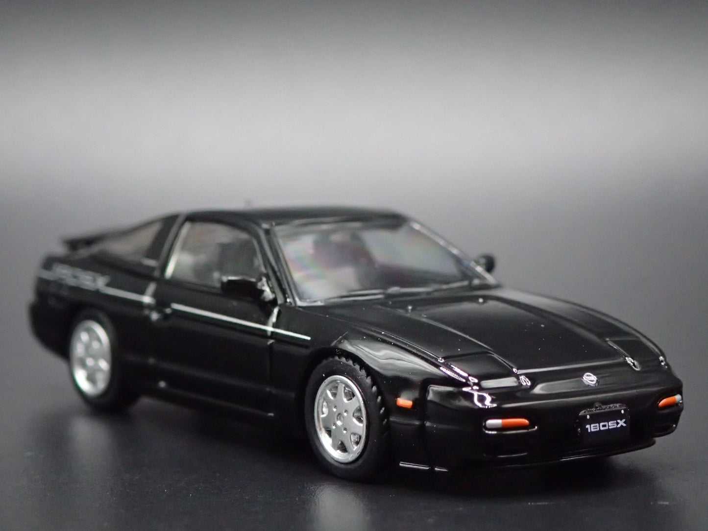 NISSAN 180SX BLACK 1:64 SCALE COLLECTIBLE DIORAMA DIECAST MODEL CAR