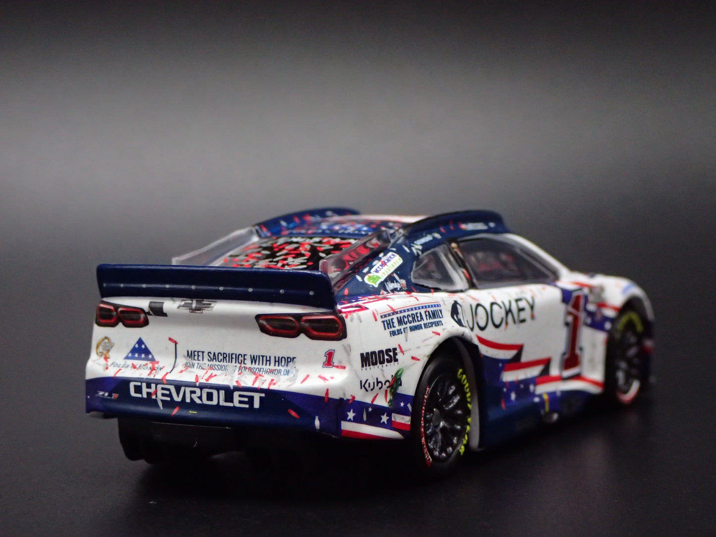 2025 25 CHEVROLET 1 ROSS CHASTAIN JOCKEY HONOR WIN NASCAR 1:64 SCALE DIECAST CAR