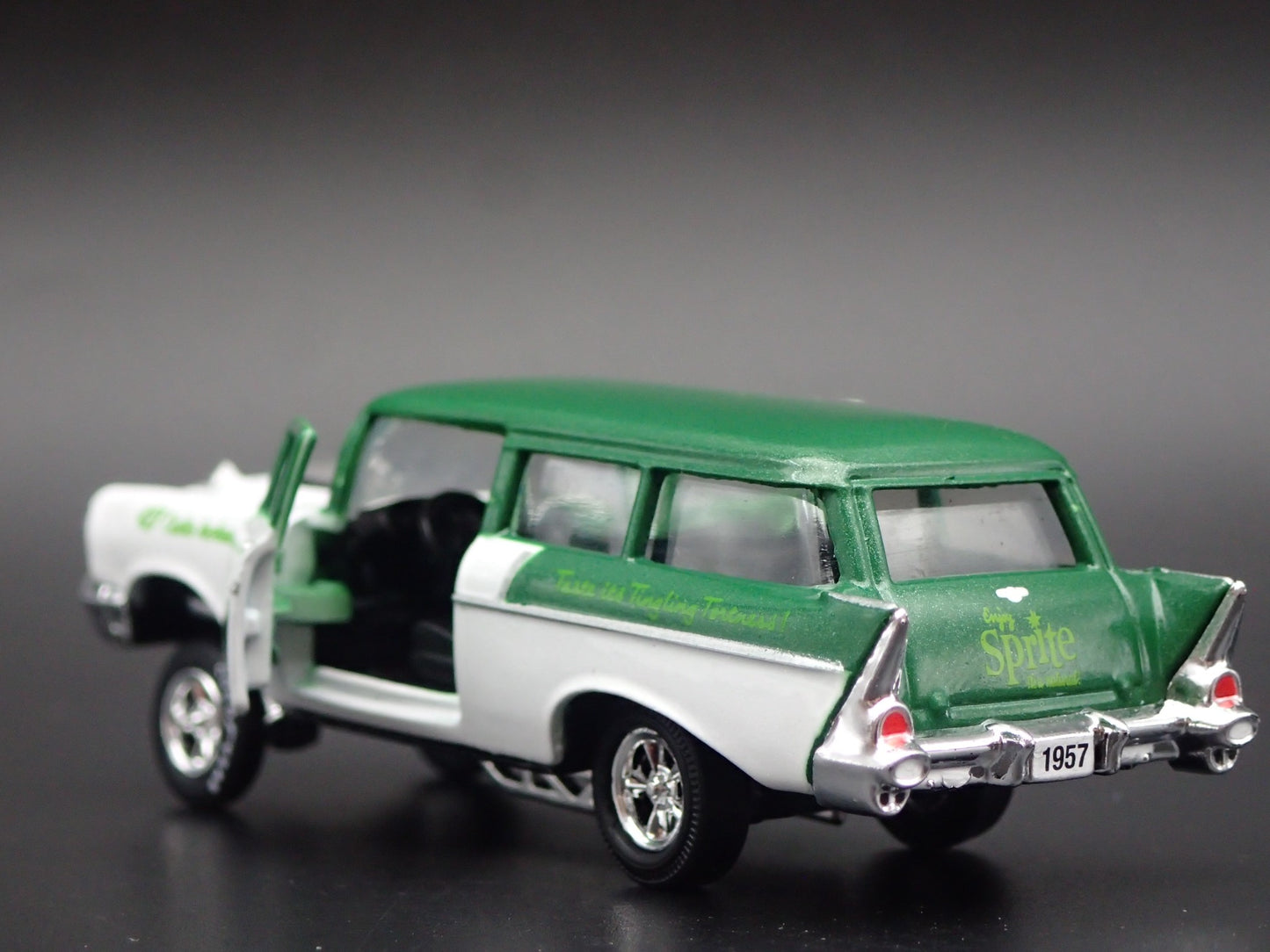 1957 CHEVY 150 HANDYMAN STATION WAGON GASSER SPRITE 1:64 SCALE DIECAST MODEL CAR