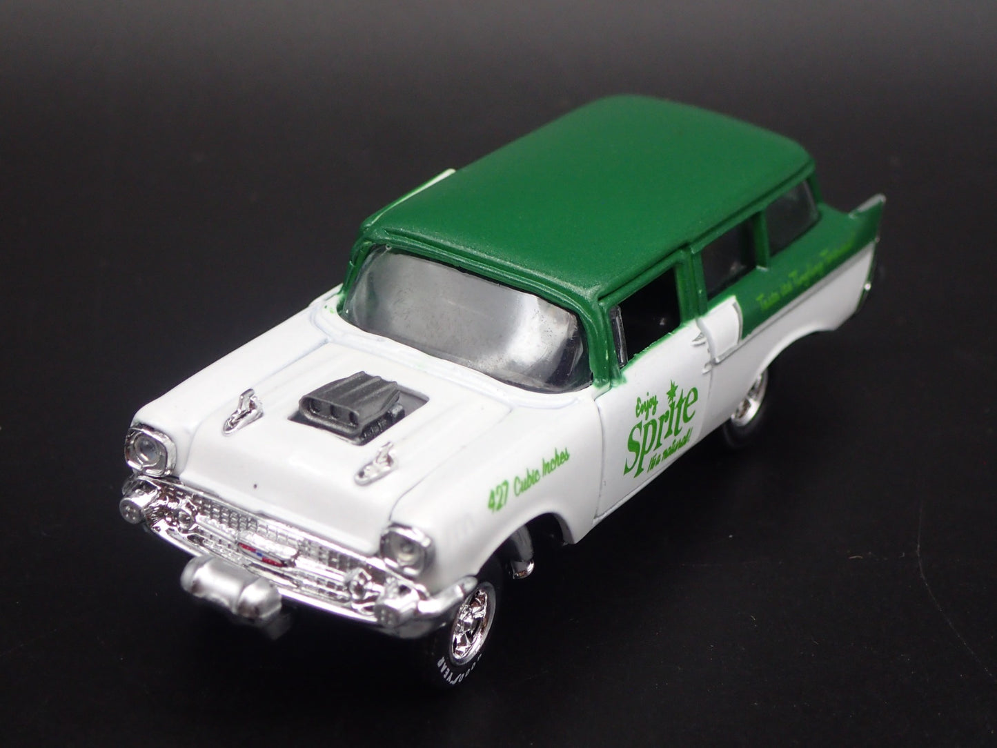 1957 CHEVY 150 HANDYMAN STATION WAGON GASSER SPRITE 1:64 SCALE DIECAST MODEL CAR