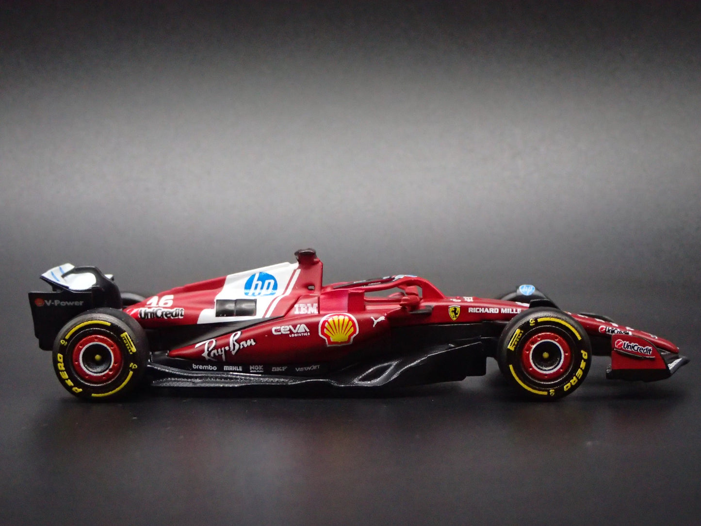 FERRARI F1 RACING SF25 #16 2025 CHARLES LECLERC 1:64 SCALE DIECAST MODEL CAR