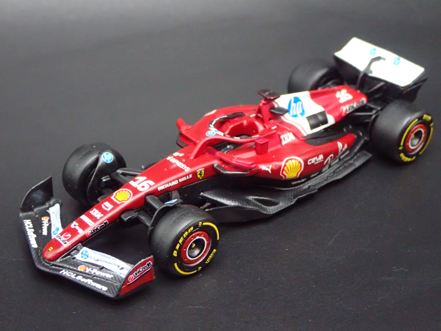 FERRARI F1 RACING SF25 #16 2025 CHARLES LECLERC 1:64 SCALE DIECAST MODEL CAR