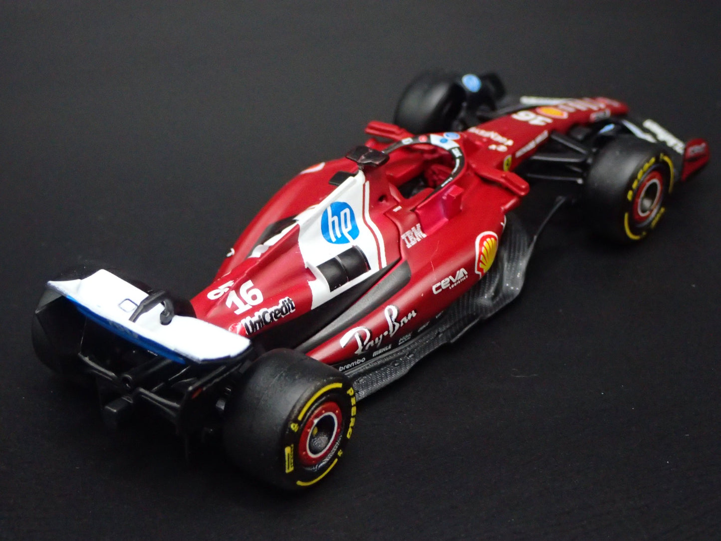 FERRARI F1 RACING SF25 #16 2025 CHARLES LECLERC 1:64 SCALE DIECAST MODEL CAR